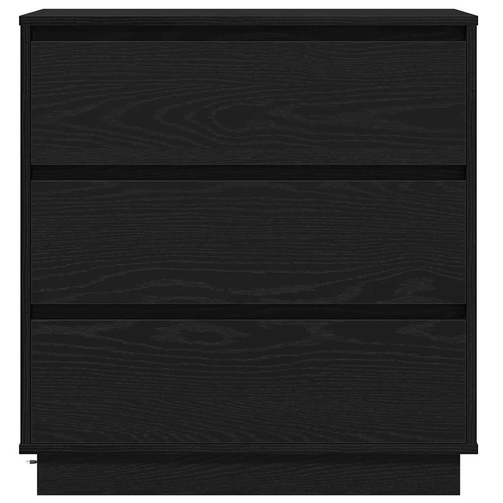 Nattbordskap Svart Eik 71 x 34,5 x 75 cm Konstruert tre