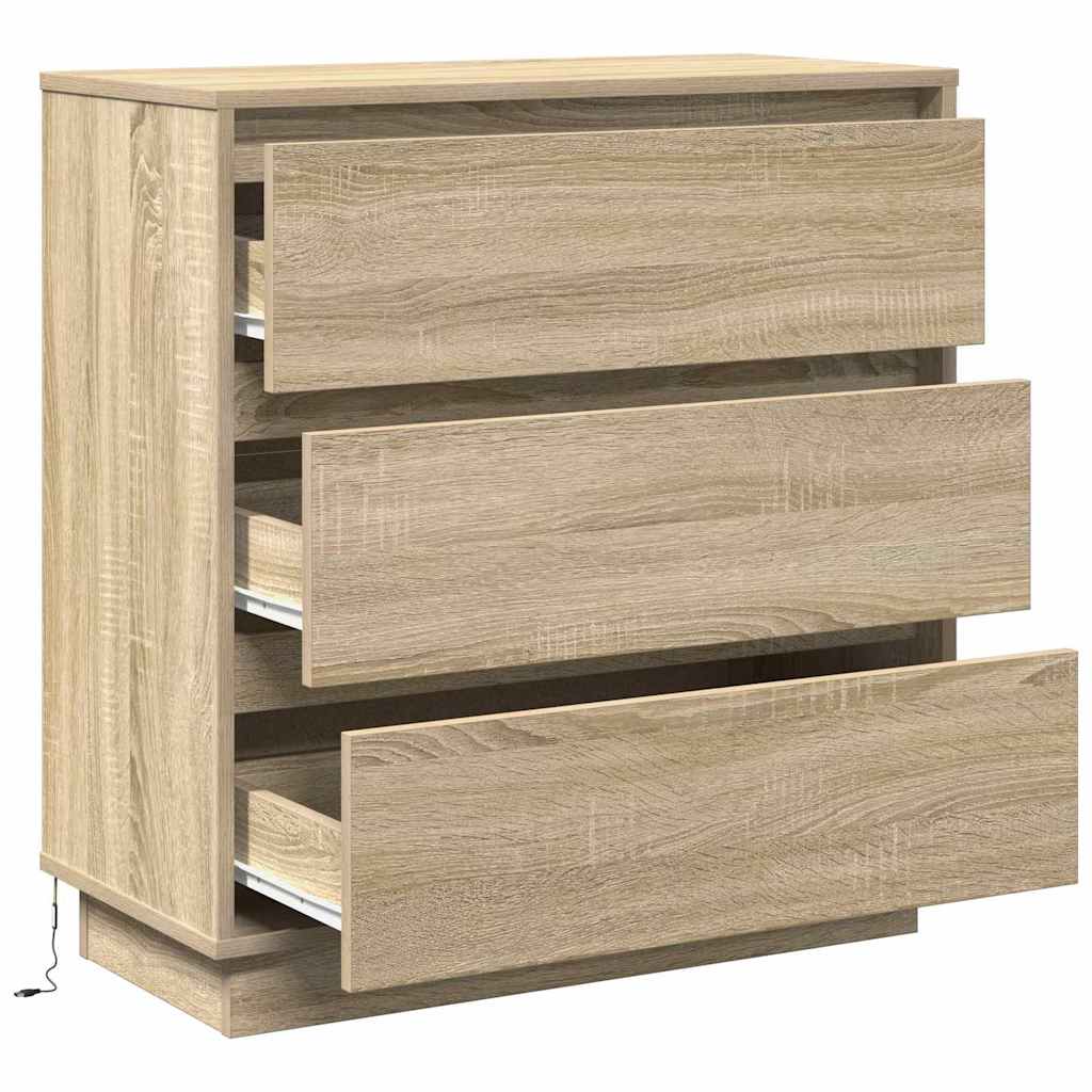 Nattbordskap Sonoma eik 71 x 34,5 x 75 cm Konstruert tre