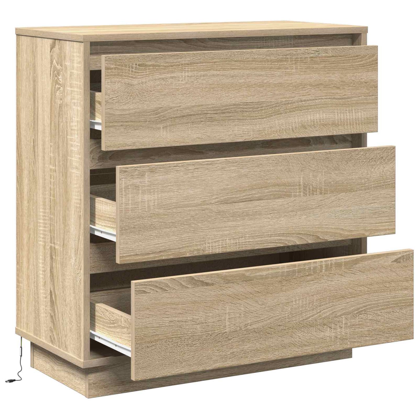 Nattbordskap Sonoma eik 71 x 34,5 x 75 cm Konstruert tre