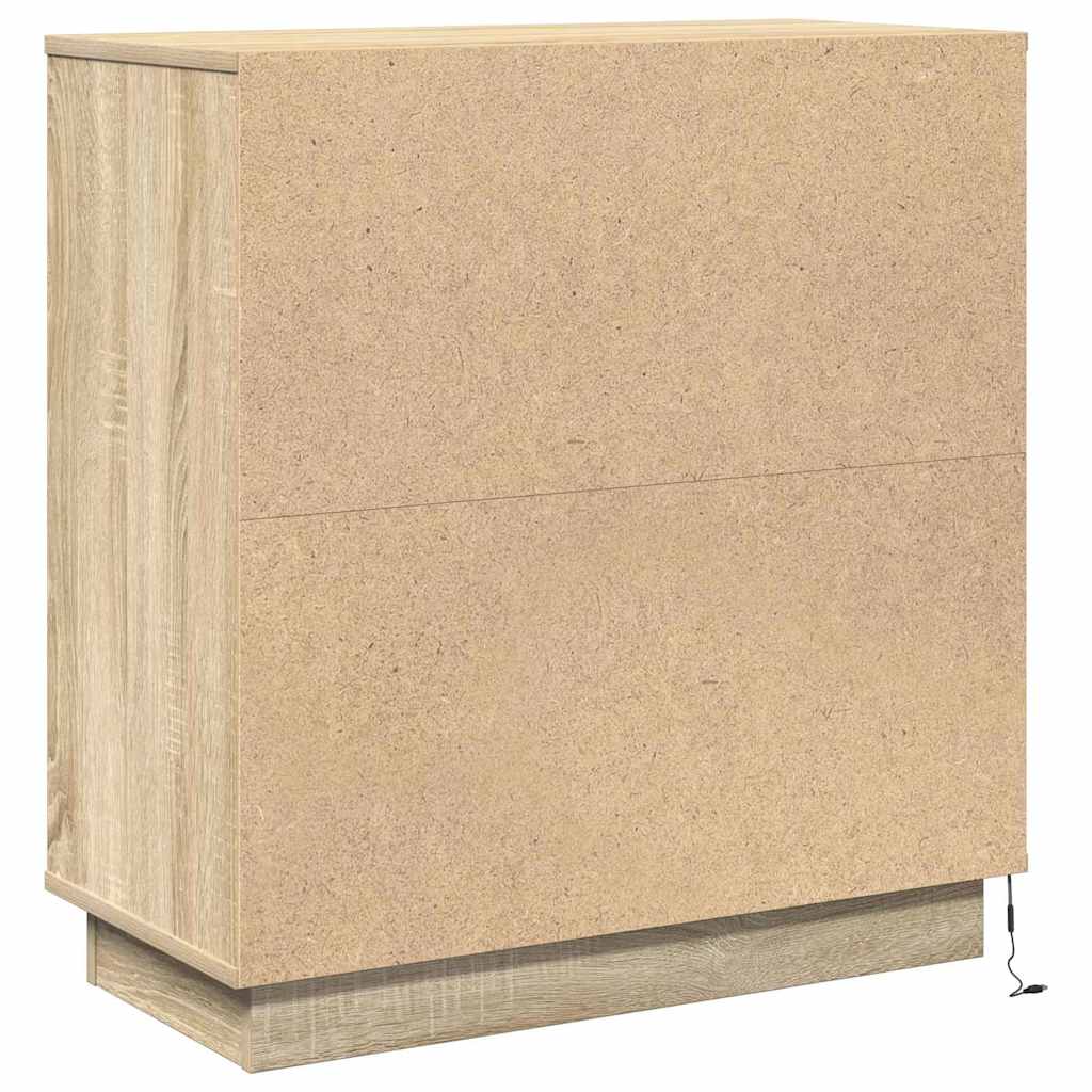 Nattbordskap med Sonoma eik 71 x 34,5 x 75 cm Konstruert tre