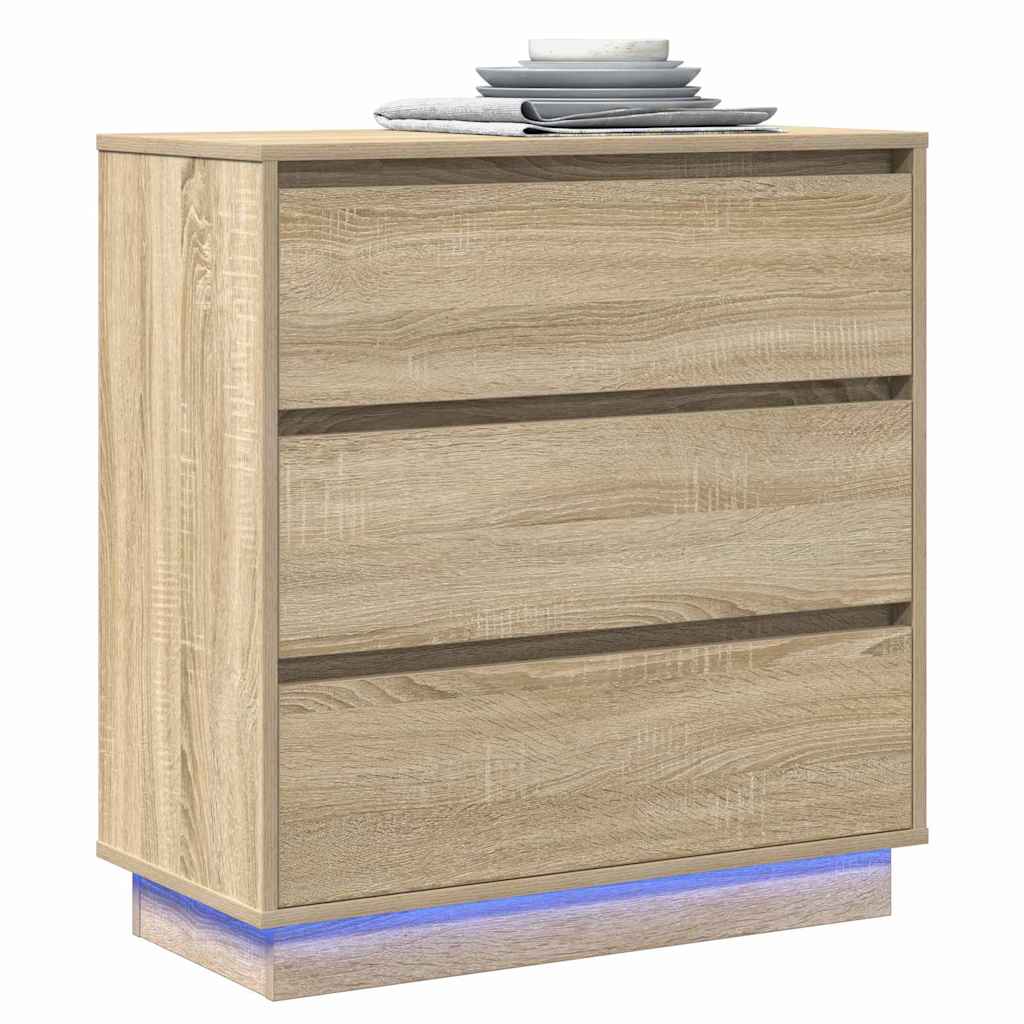 Nattbordskap Sonoma eik 71 x 34,5 x 75 cm Konstruert tre