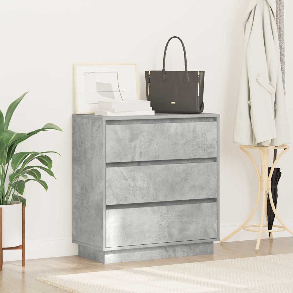 Nattbordskap Betonggrå 71 x 34,5 x 75 cm Konstruert tre