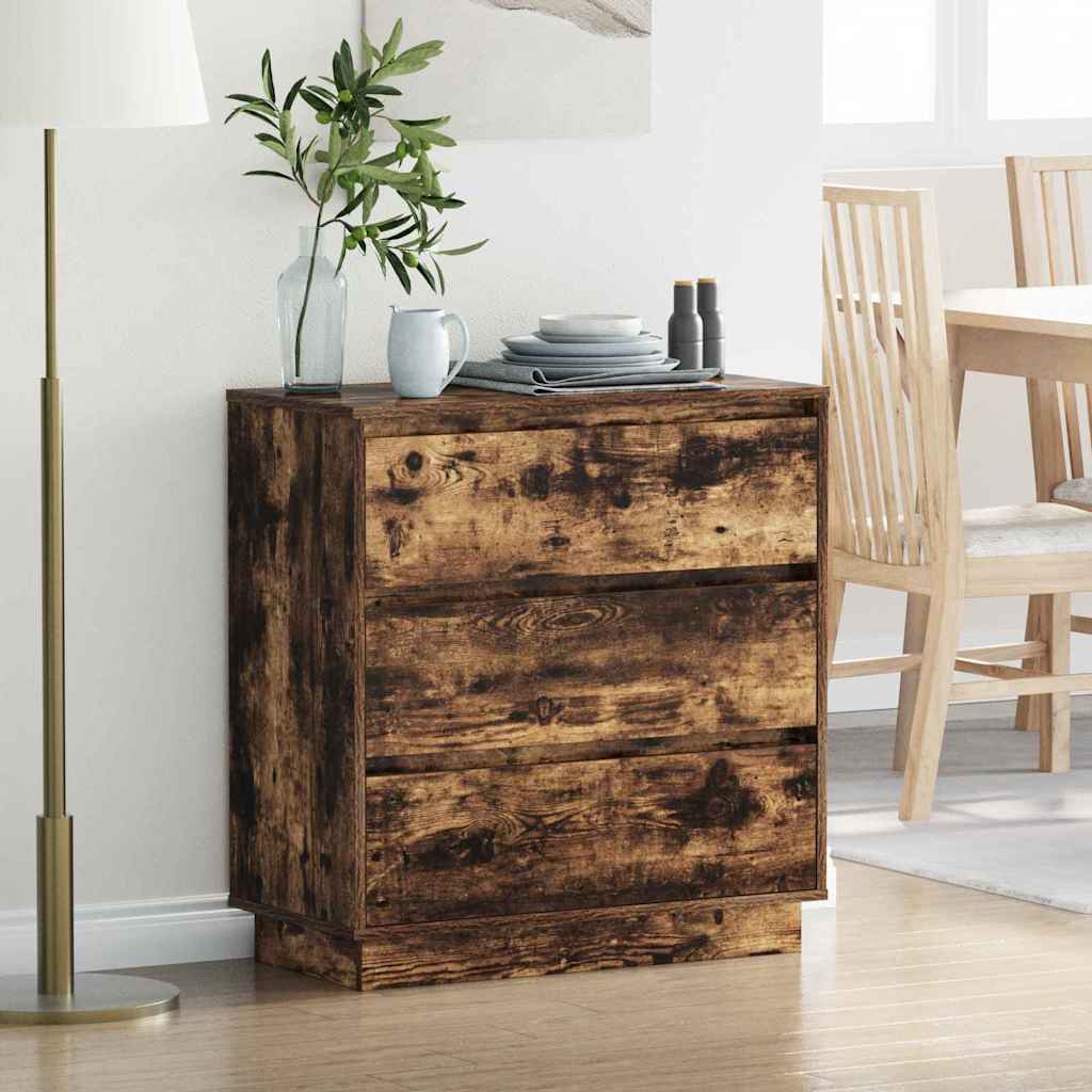 Nattbordskap Røkt eik 71 x 34,5 x 75 cm Konstruert tre