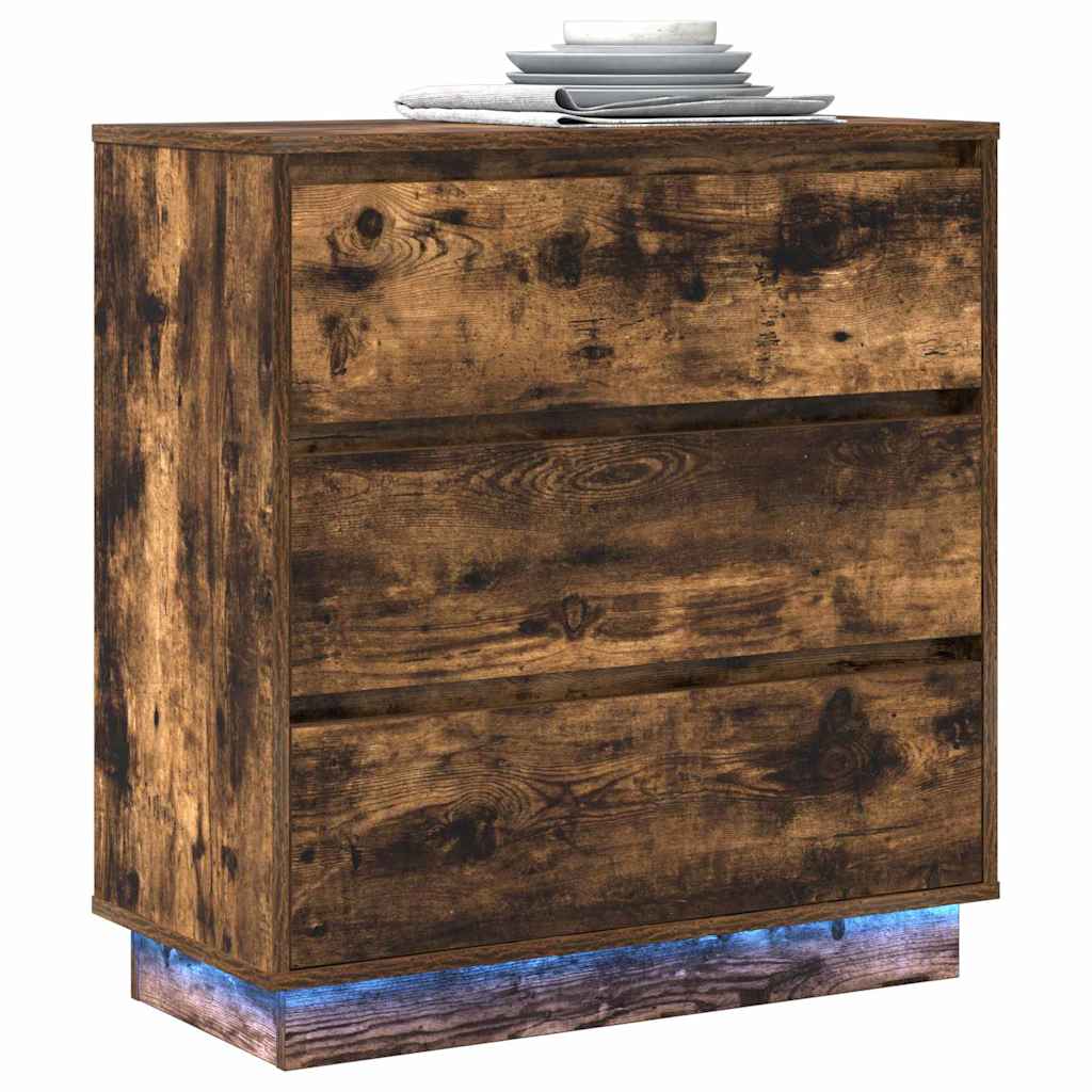 Nattbordskap Røkt eik 71 x 34,5 x 75 cm Konstruert tre