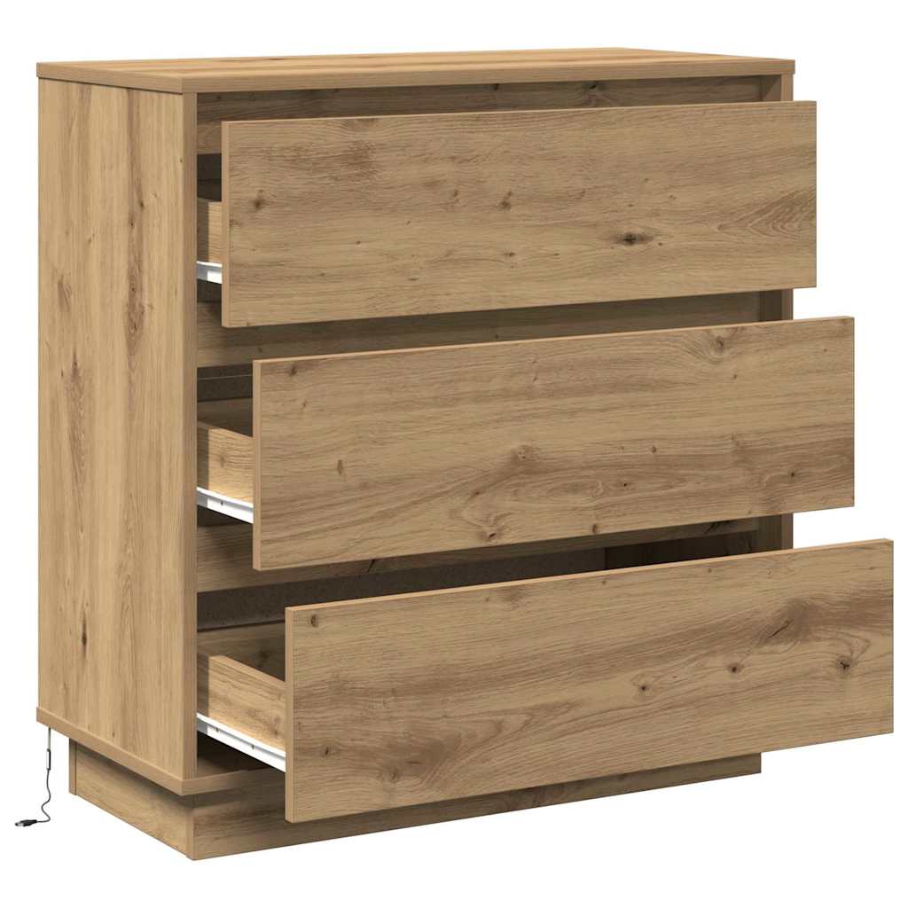 Nattbordskap Artisan Eik 71 x 34,5 x 75 cm Konstruert tre