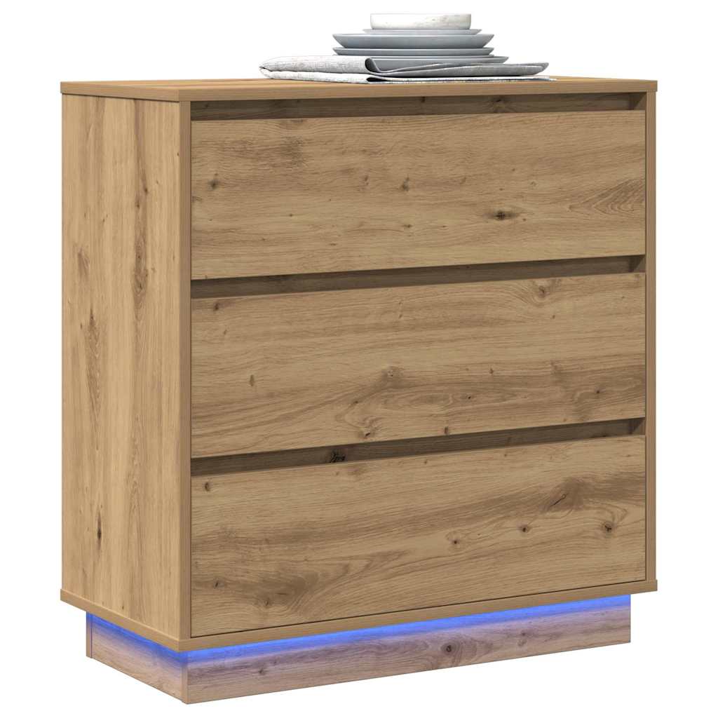 Nattbordskap Artisan Eik 71 x 34,5 x 75 cm Konstruert tre