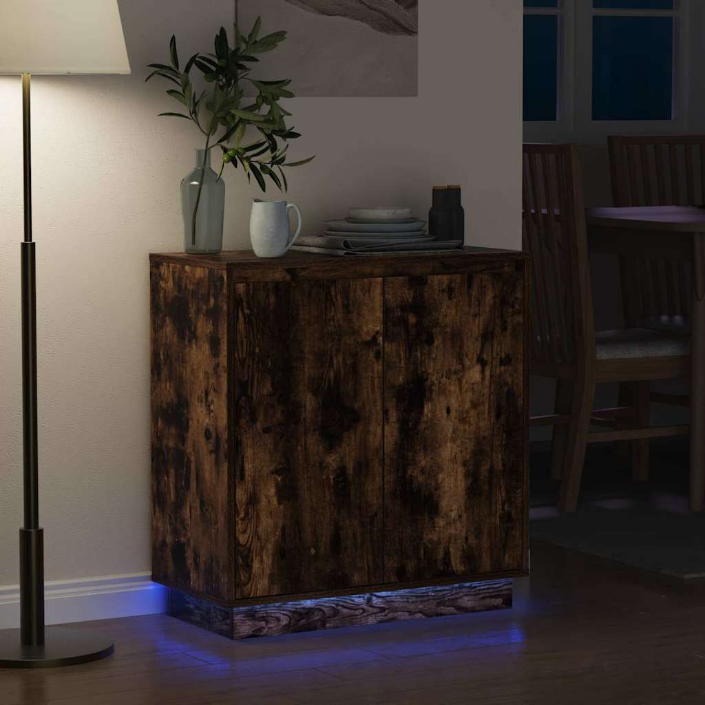 LED sideboard for Røkt Eik 71 x 34,5 x 75 cm Konstruert tre