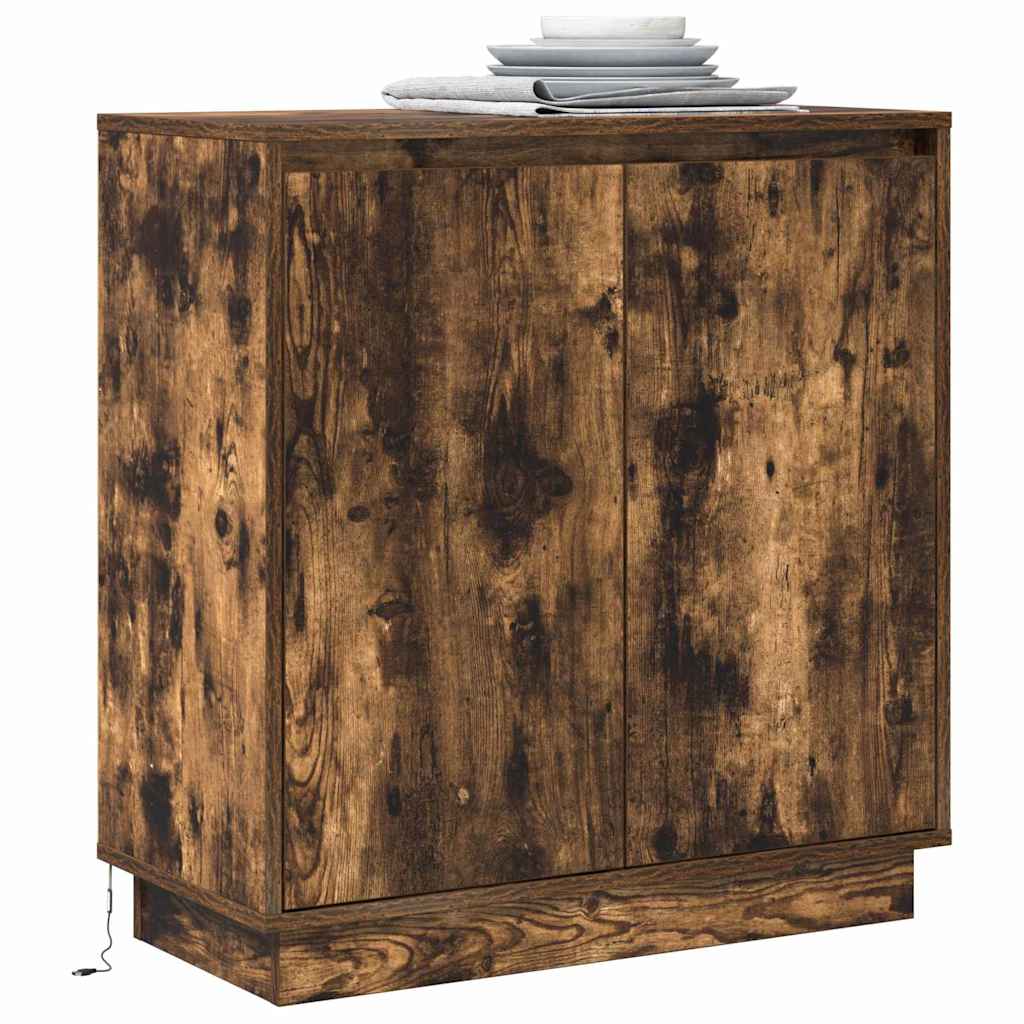 LED sideboard for Røkt Eik 71 x 34,5 x 75 cm Konstruert tre