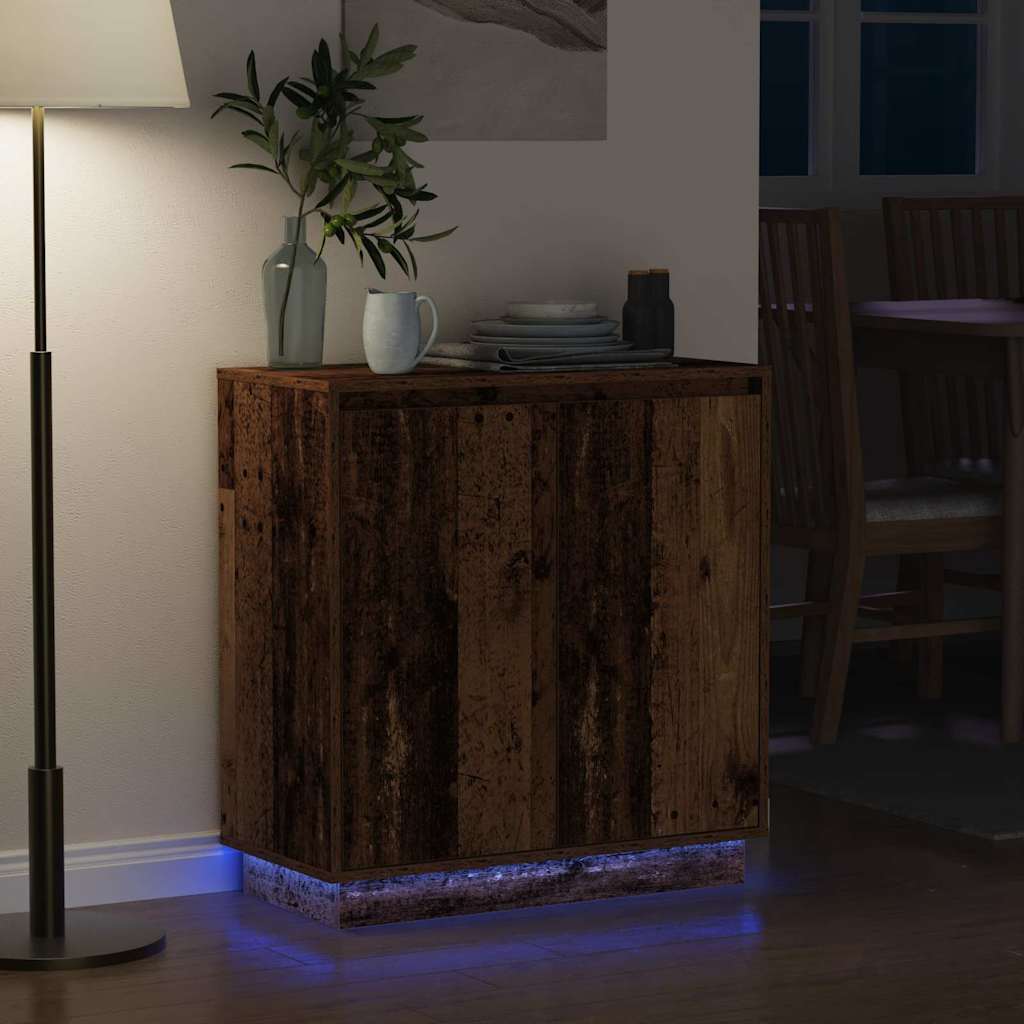 LED sideboard for Gammelt tre 71 x 34,5 x 75 cm Konstruert tre