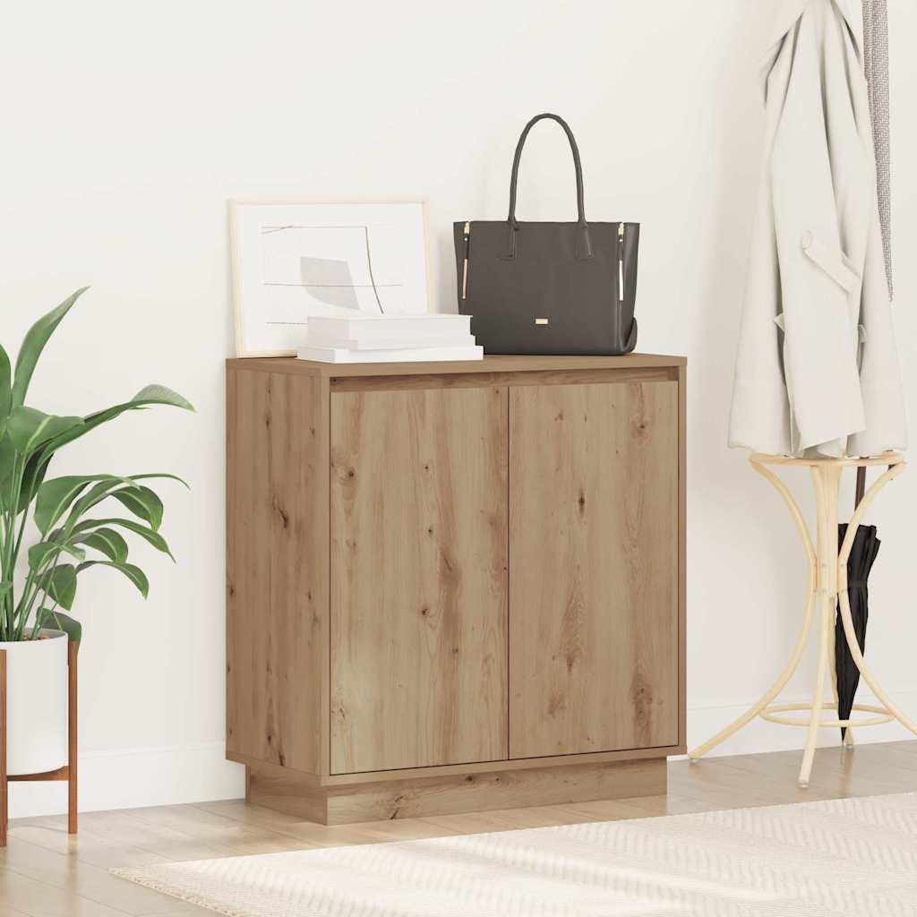 LED sideboard Artisan eik 71 x 34,5 x 75 cm Konstruert tre