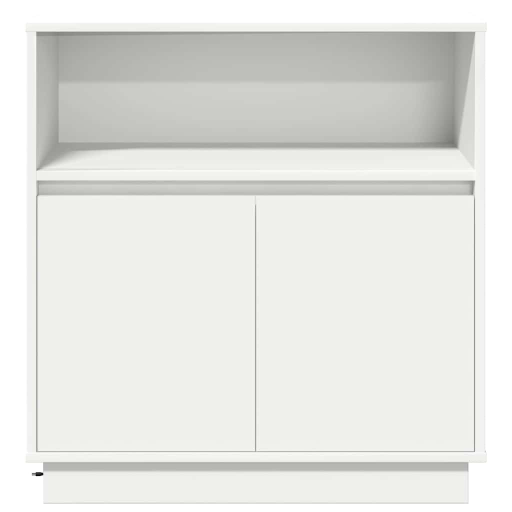 LED sideboard Hvit 71 x 34,5 x 75 cm Konstruert tre