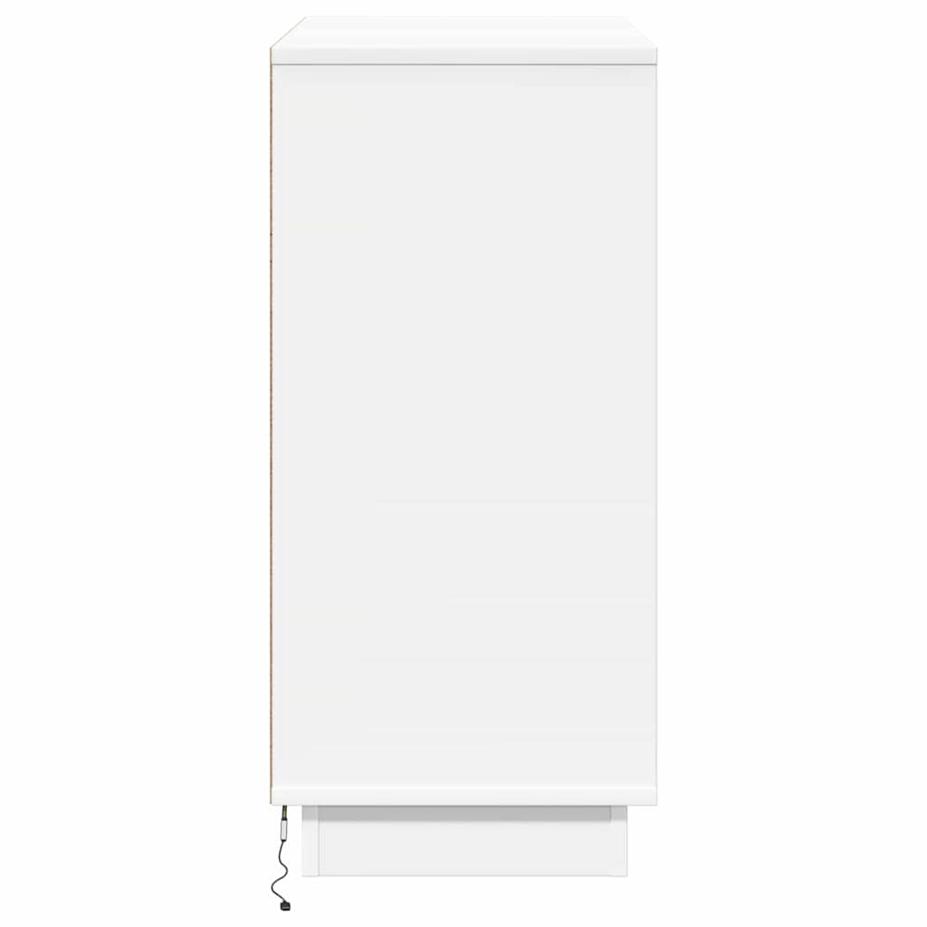 LED sideboard Hvit 71 x 34,5 x 75 cm Konstruert tre