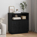 LED sideboard Svart Eik 71 x 34,5 x 75 cm Konstruert tre