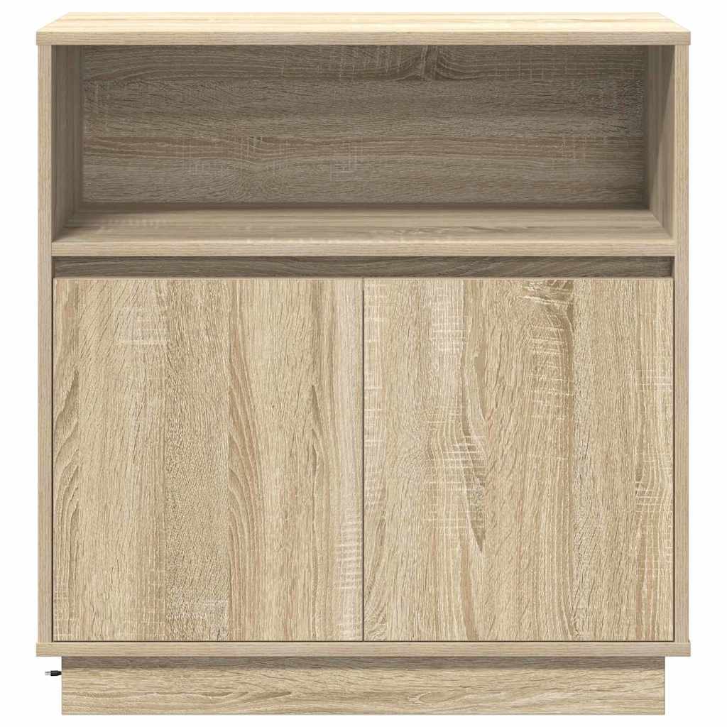 LED sideboard Sonoma eik 71 x 34,5 x 75 cm Konstruert tre