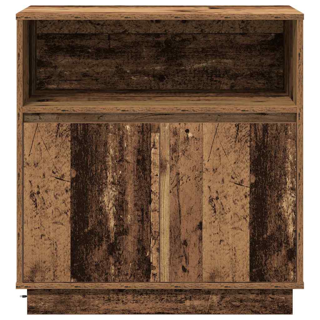 LED sideboard Gammelt tre 71 x 34,5 x 75 cm Konstruert tre
