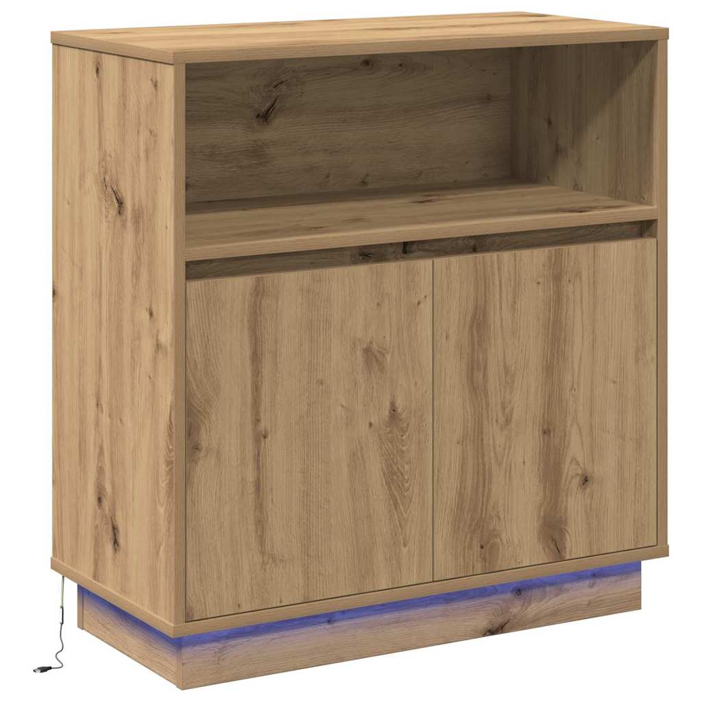 LED sideboard Artisan Eik 71 x 34,5 x 75 cm Konstruert tre