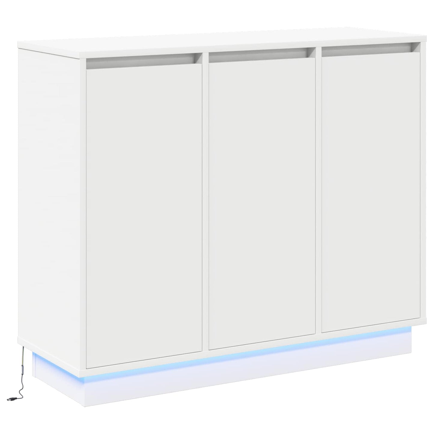 LED sideboard Hvit 90 x 32 x 75 cm Konstruert tre