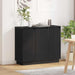 LED sideboard Svart Eik 90 x 32 x 75 cm Konstruert tre