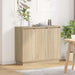 LED sideboard Sonoma eik 90 x 32 x 75 cm Konstruert tre