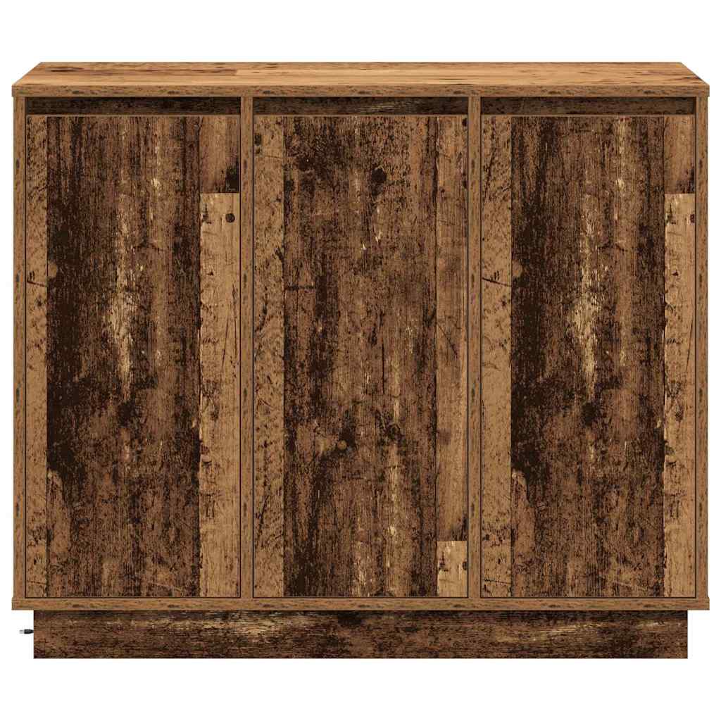 LED sideboard Gammelt tre 90 x 32 x 75 cm Konstruert tre
