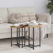 Sidebordssett 2 pcs Gammel tre og svart