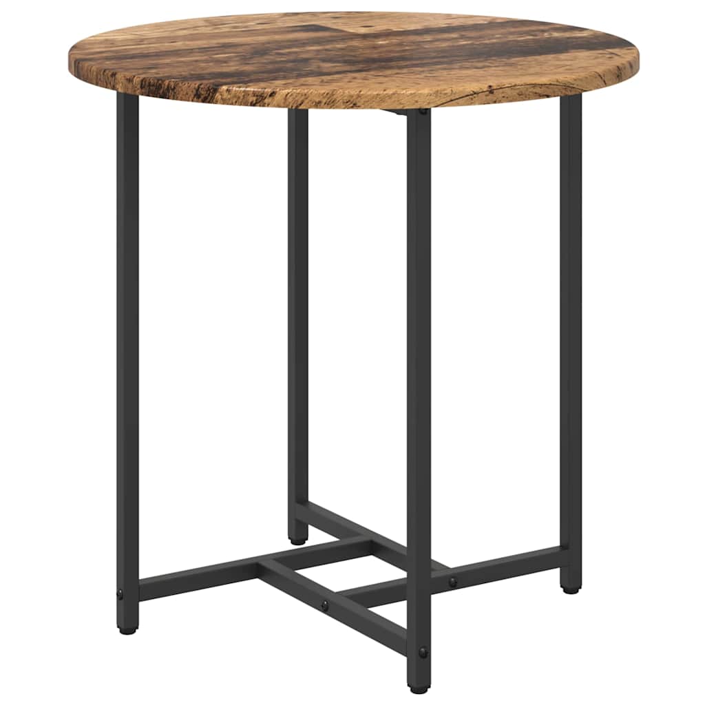 Sidebordssett 2 pcs Gammel tre og svart