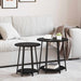Sidebordssett med hylle 2 pcs Svart Eik