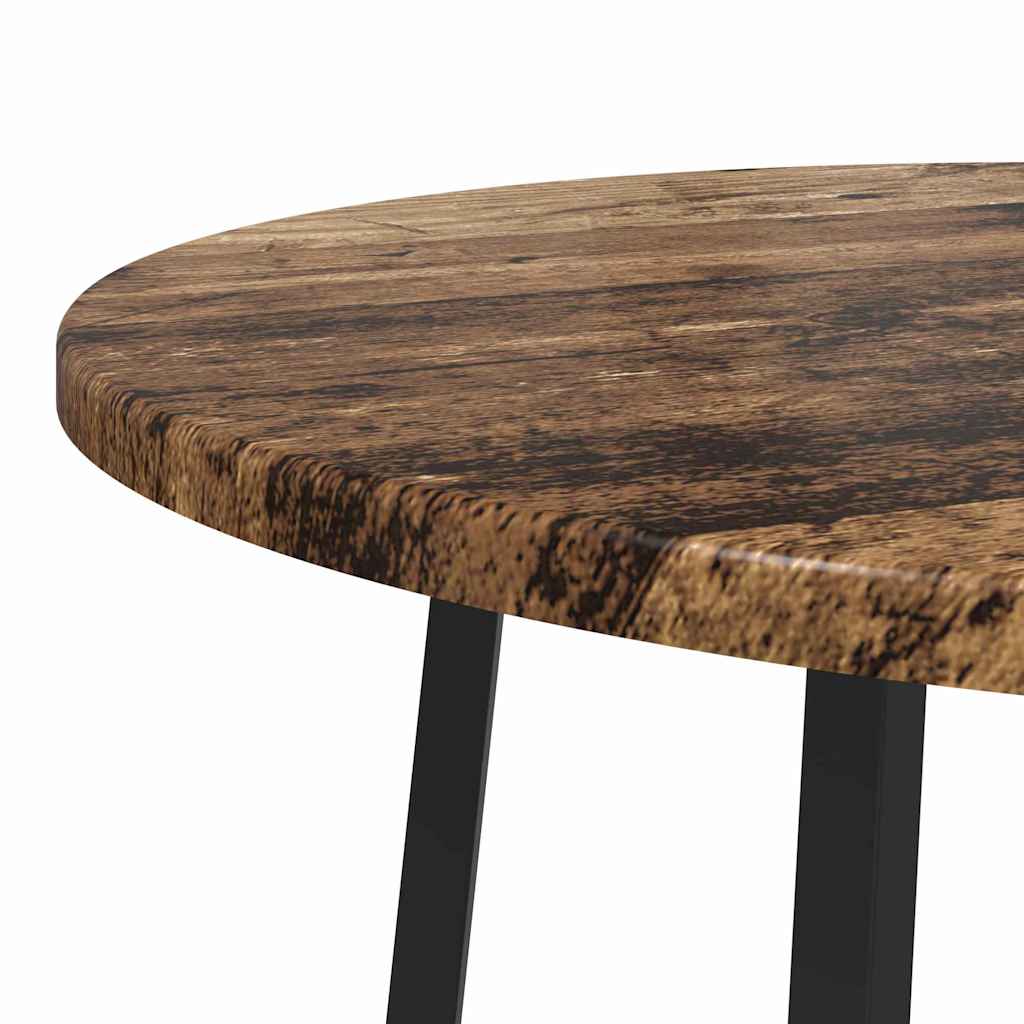 Sidebordssett med hylle 2 pcs Gammel tre og svart