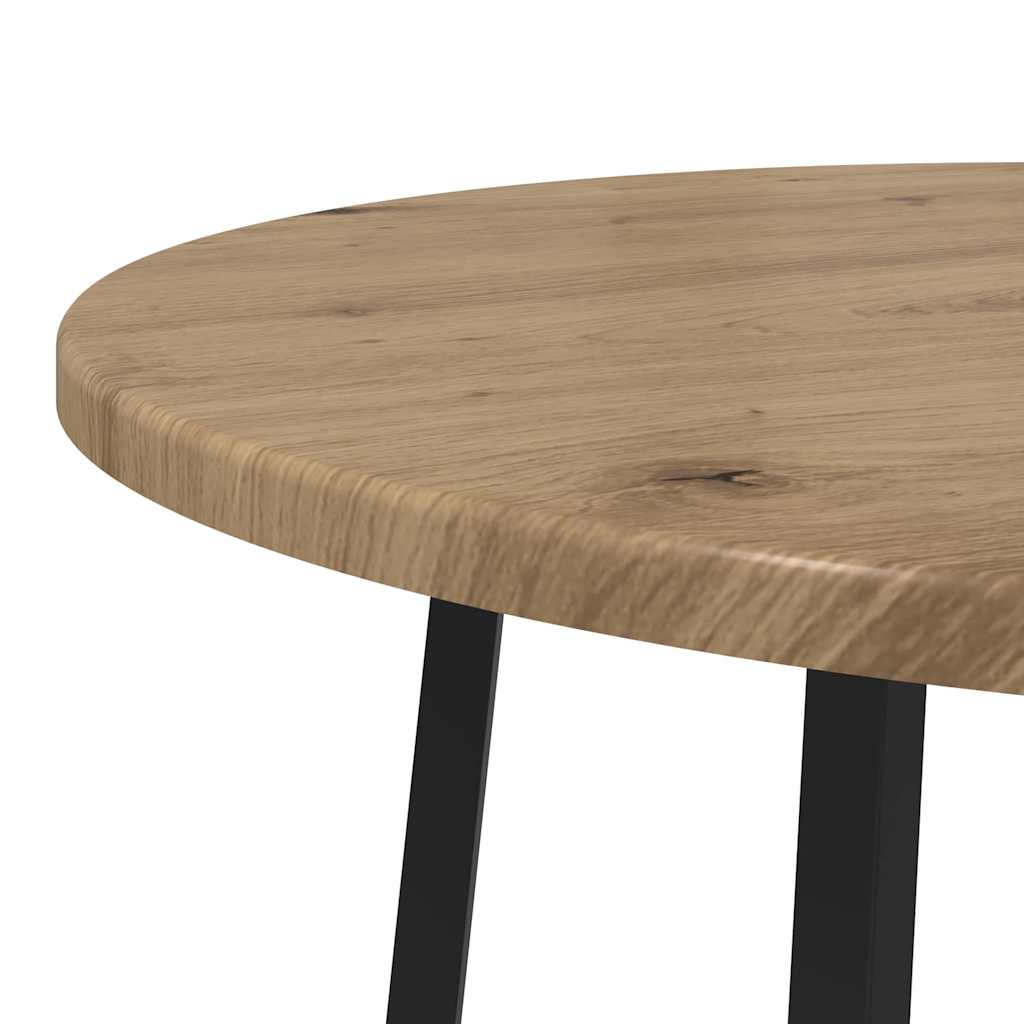 Sidebordssett med hylle 2 pcs Artisan Eik og Svart