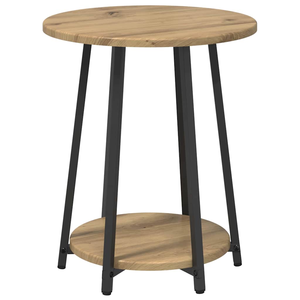Sidebordssett med hylle 2 pcs Artisan Eik og Svart