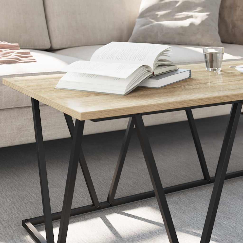 Kaffebord Sonoma eik 100 x 50 x 40 cm Ingeniørtre og metall