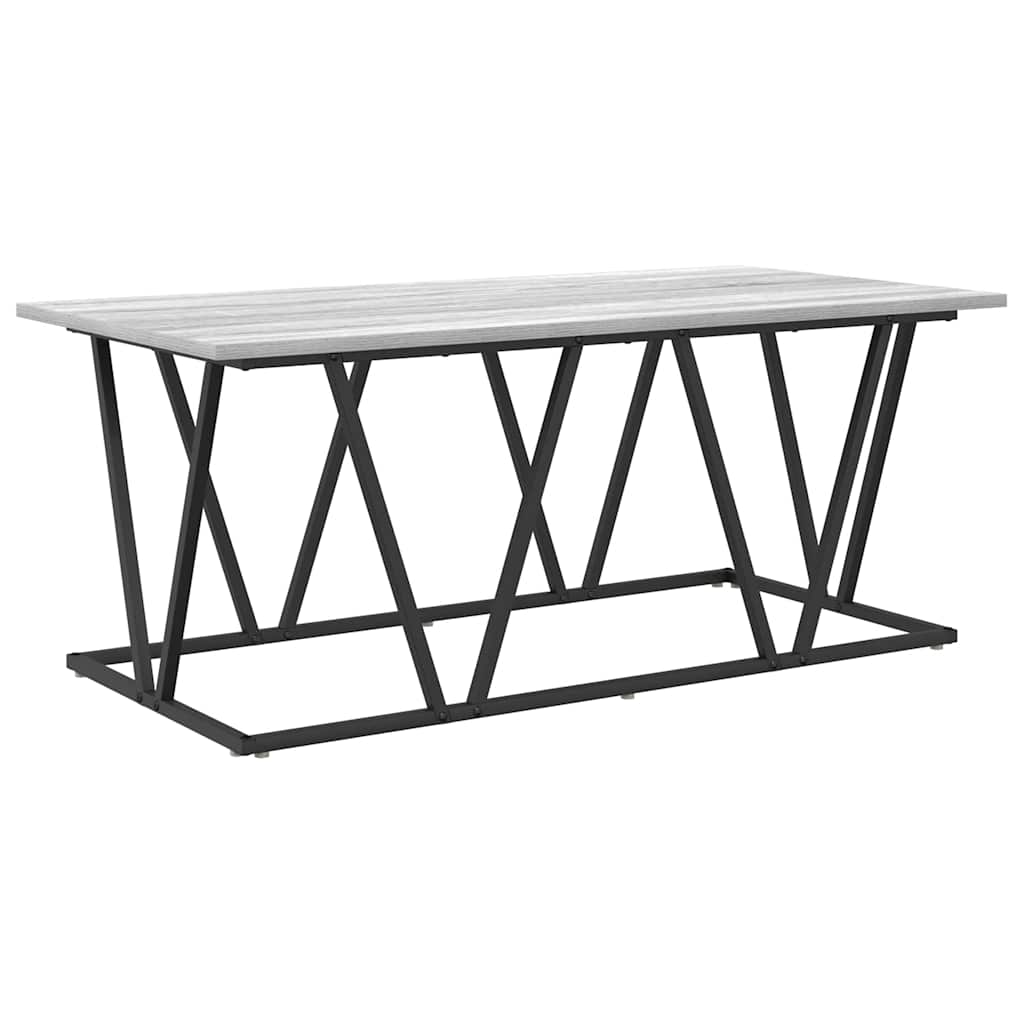 Kaffebord Grå 100 x 50 x 40 cm Ingeniørtre og metall
