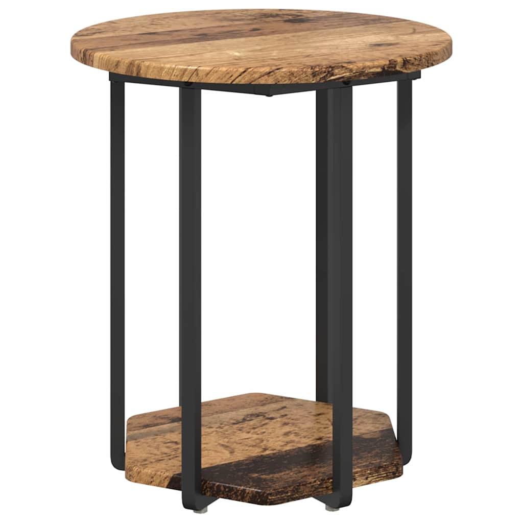 Sidebordssett med hylle 2 pcs Brun