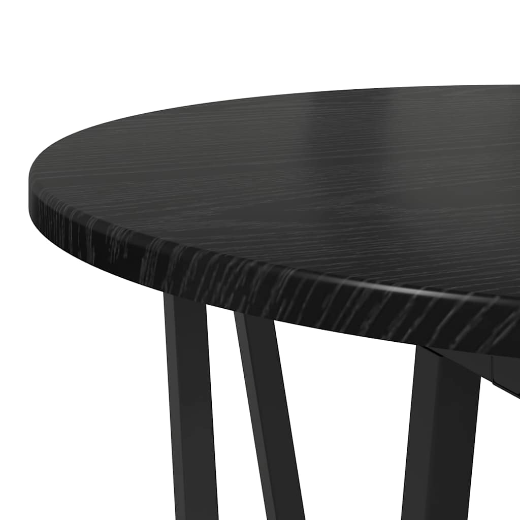 Sidebordssett 2 pcs Svart Eik