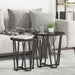 Sidebordssett 2 pcs Svart Eik