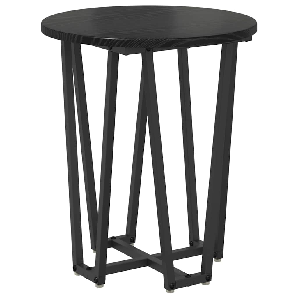 Sidebordssett 2 pcs Svart Eik