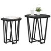 Sidebordssett 2 pcs Svart eik 50 x 50 x 50.5 cm