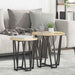 Sidebordssett 2 pcs Sonoma Eik og Svart