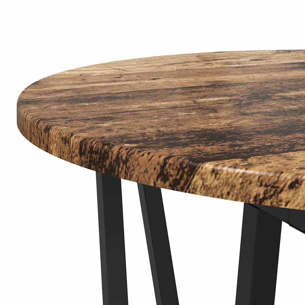 Sidebordssett 2 pcs Gammel tre og svart