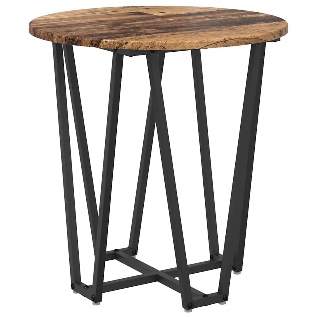 Sidebordssett 2 pcs Gammel tre og svart