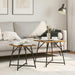Sidebordssett 2 pcs Gammel tre og svart