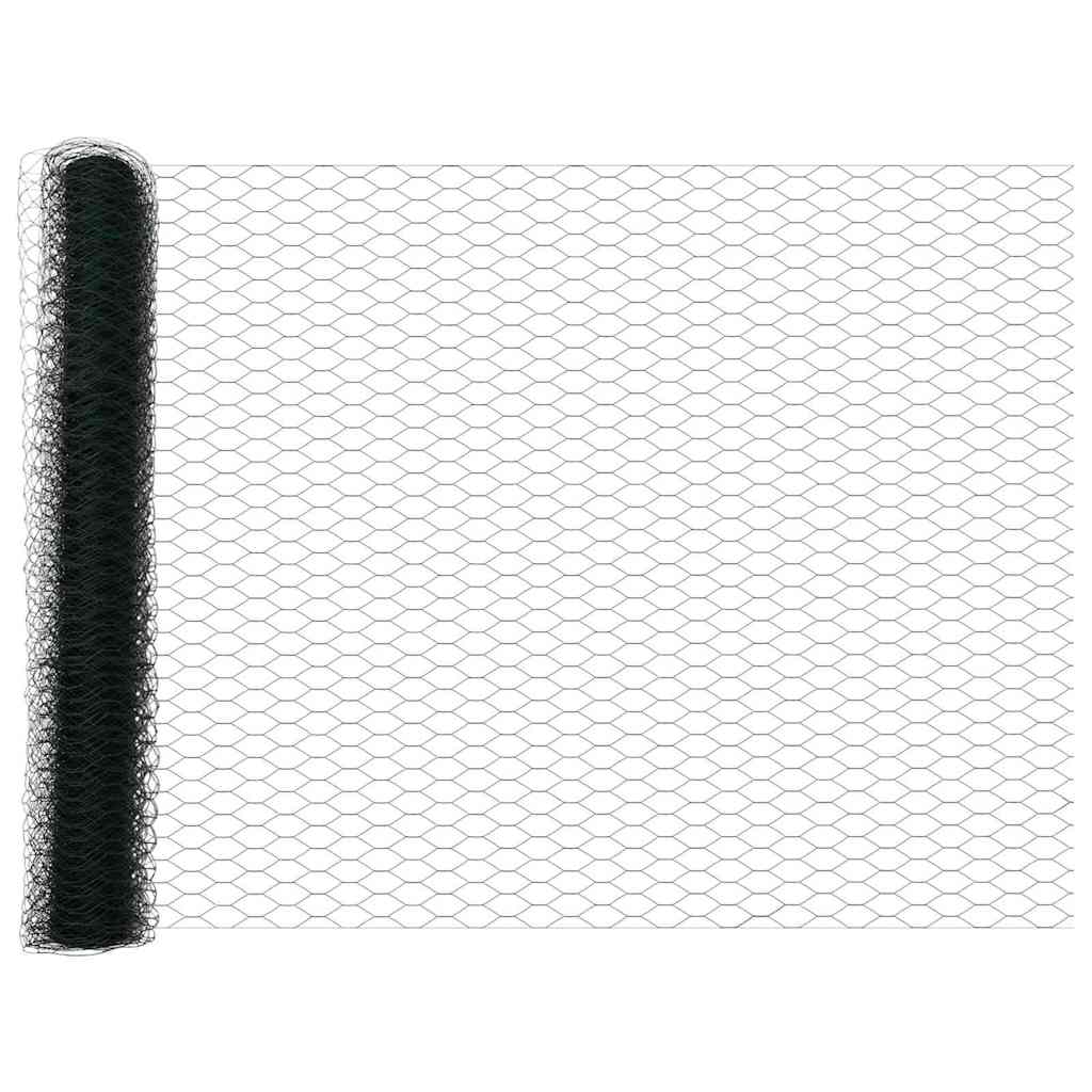 Gjerdepåle grønn 25 x 1,2 m (50 mm mesh) Stål vidaXL