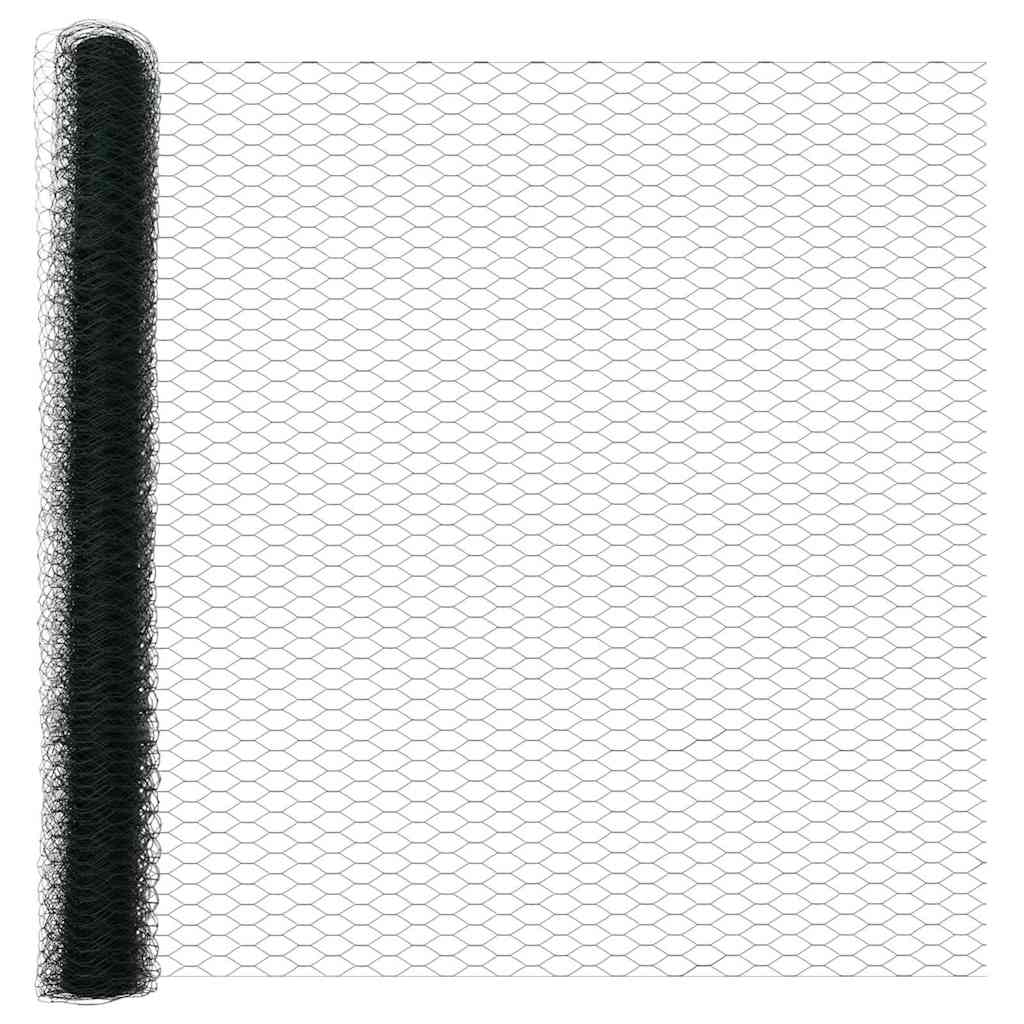 Gjerdepåle grønn 25 x 1,5 m (36 mm nett) Stål vidaXL