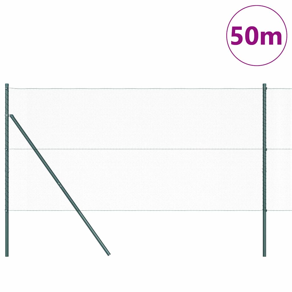 Sekskantet gjerde grunstift 50 x 1,2 m PVC-belagt stål Grønn