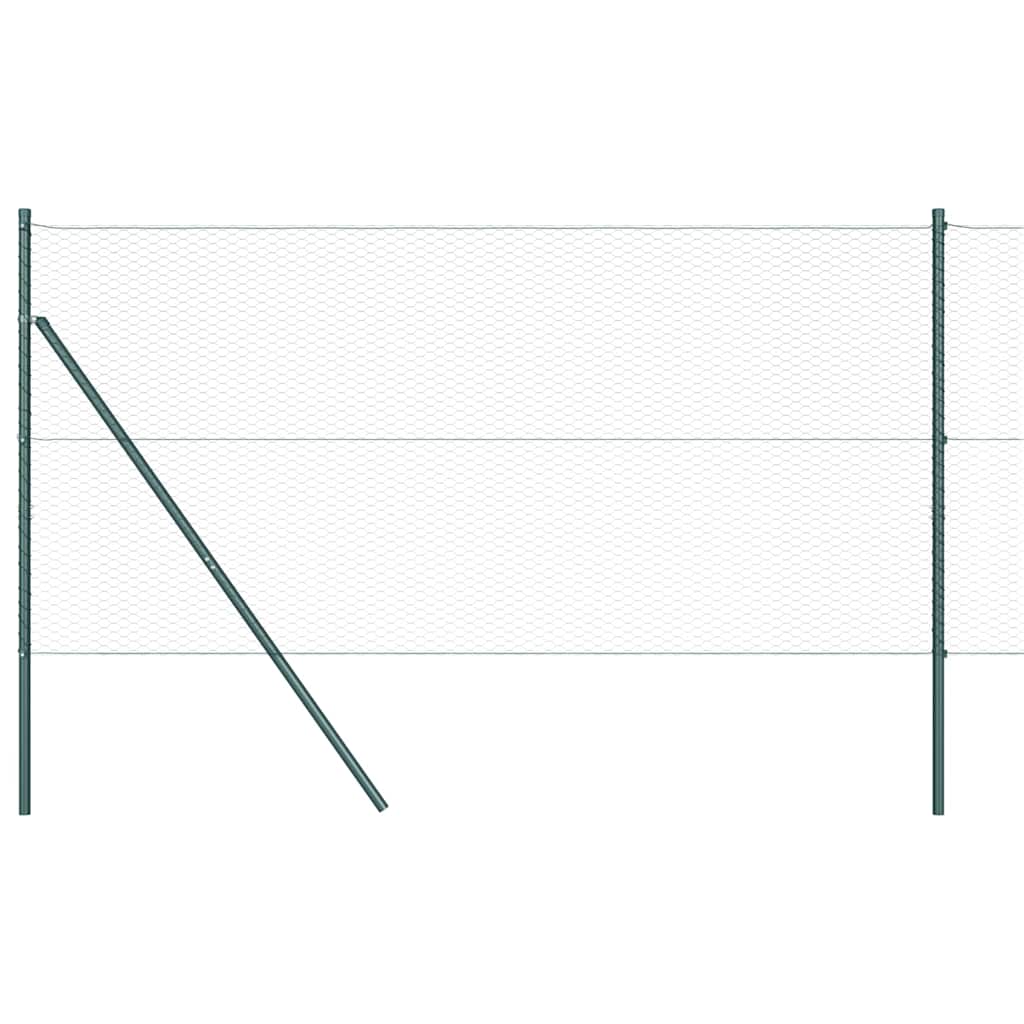 Utendørs sekskantet gjerde-fest 50 x 1,2 m PVC-belagt stål Mesh
