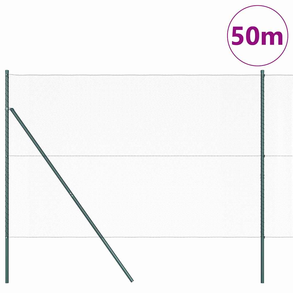 Utendørs sekskantet gjerde-fest 50 x 1,5 m PVC-belagt stål Mesh