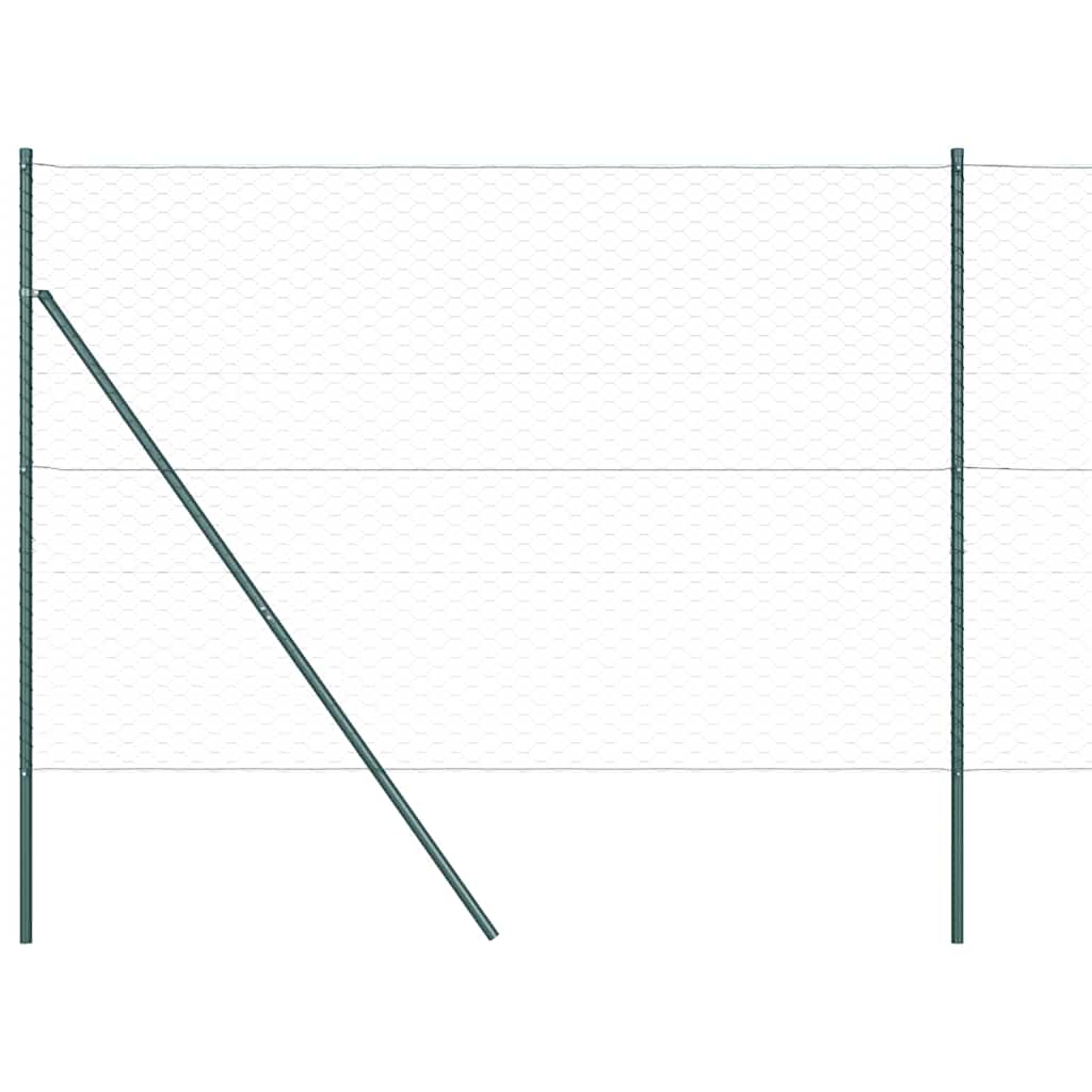 Utendørs sekskantet gjerde-fest 50 x 1,5 m PVC-belagt stål Mesh