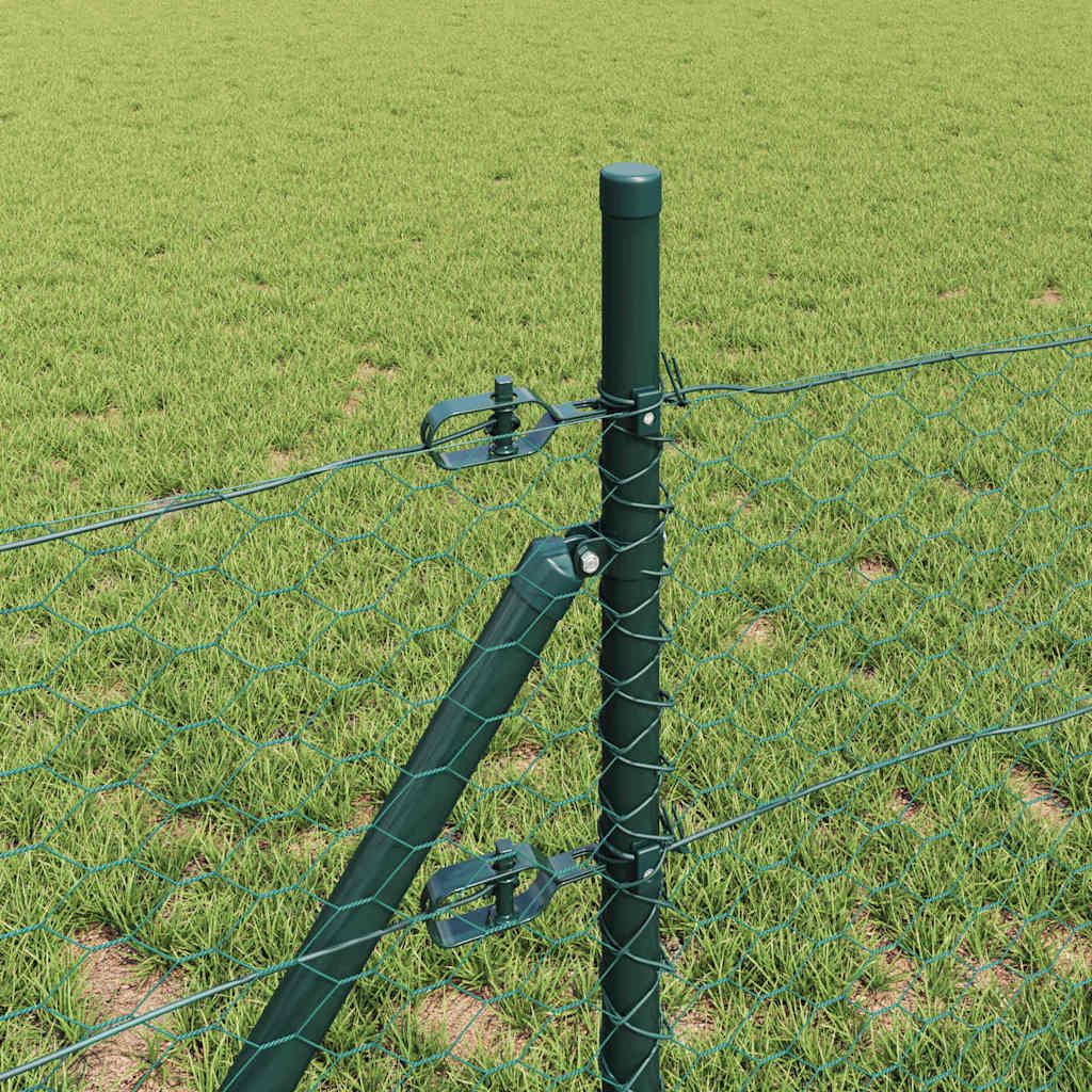 Utendørs sekskantet gjerde-fest 100 x 0,4 m PVC-belagt stål