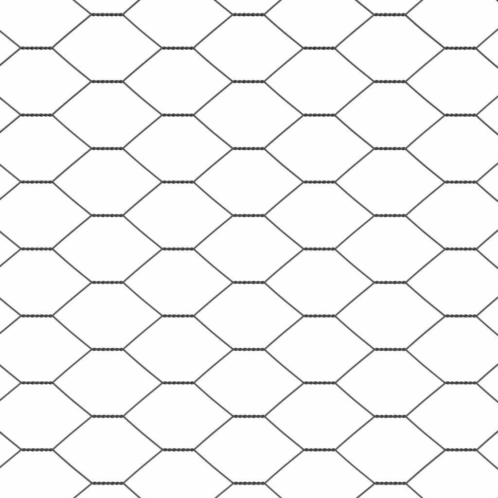 Gjerdepåle Grå 10 x 0,8 m (36 mm mesh) Stål og PVC vidaXL