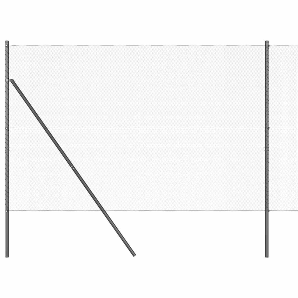 Gjerdepåle Grå 10 x 1,5 m (13 mm nett) Stål og PVC vidaXL